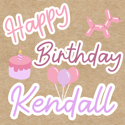 Pink & Purple Balloon Birthday (3ft)