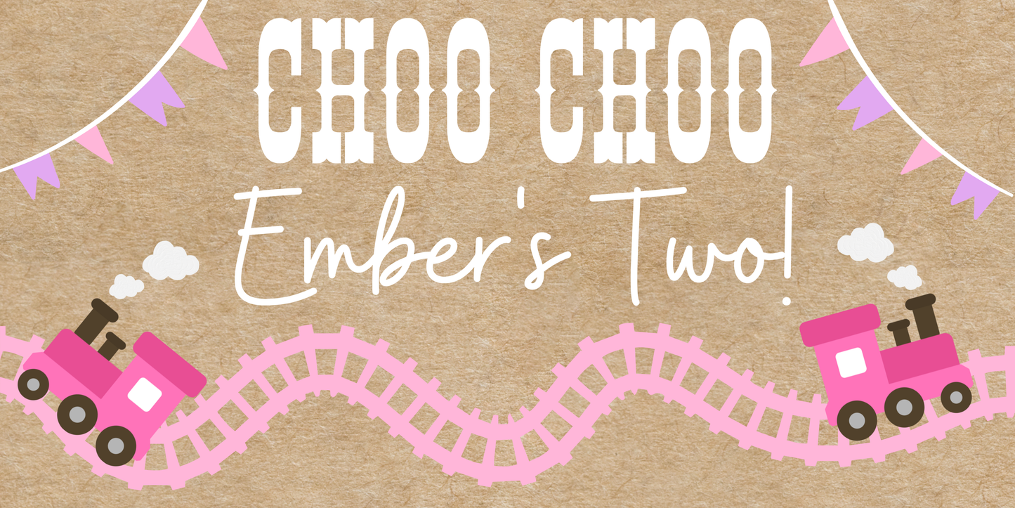 Choo Choo Turning Two Birthday(4-5 ft)