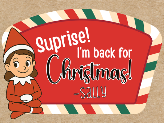 Surprise! Elf on a Shelf is Back for Christmas! (4 ft)