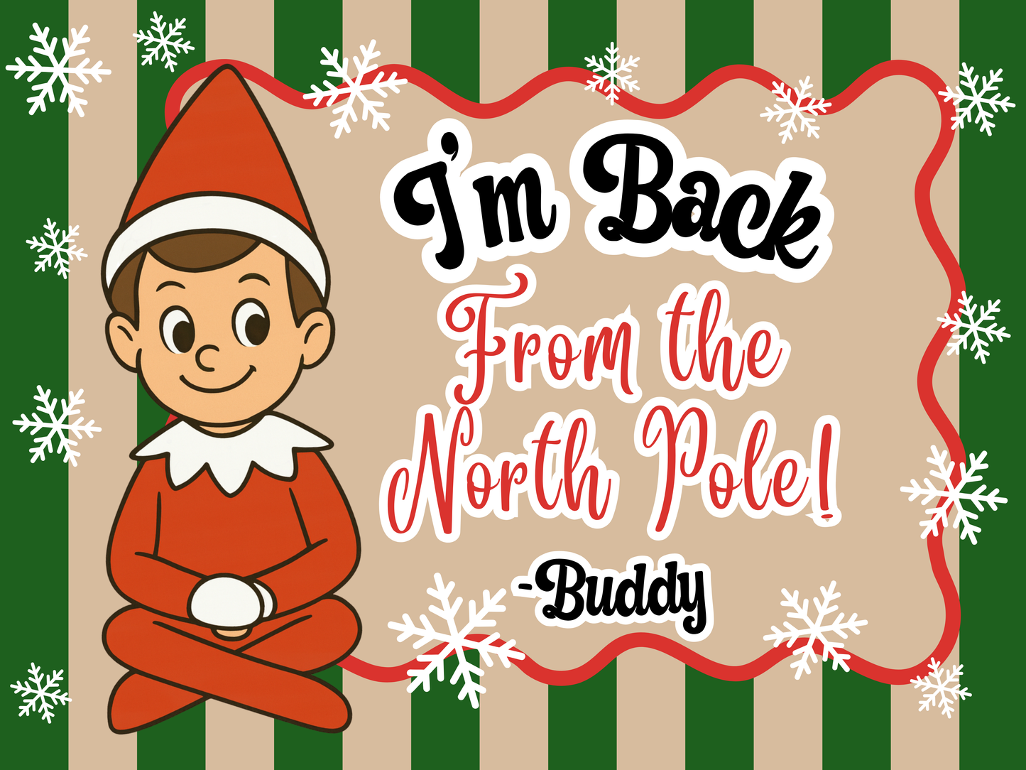 Elf on a Shelf is Back from the North Pole (4 ft)