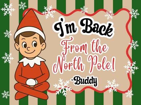 Elf on a Shelf is Back from the North Pole (4 ft)